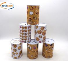 SALVADANAIO LATTA CILINDRICO SMILE ASS H12 D6.5 CM