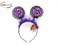 CERCHIETTO NERO PIUME COLORATE PARTY GIRL ASS