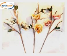 STELO FIORE CON FOGLIE COL ASS 100CM