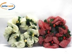 CORONA TESSUTO PALLINE COLORATE