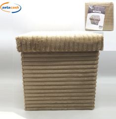 POUF IN VELLUTO PANNA