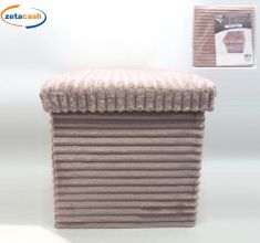 POUF IN VELLUTO ROSA ANTICO QUADRATO