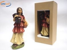 PERSONAGGI PER PRESEPE DONNA CON SECCHIO E ANFORA H. 25 CM.