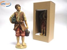 UOMO CON SECCHIO E TAPPETO H. 25 CM. PERSONAGGI PRESEPE