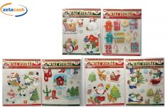 VETROFANIE NATALIZIE CARTA GLITTERATE