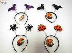 CERCHIETTO CON SOGGETTI HALLOWEEN SU MOLLA