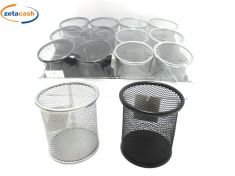 BICCHIERE PORTA PENNE IN METALLO