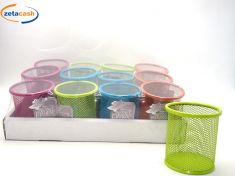 BICCHIERE PORTA PENNE METALLO H9,5 D9