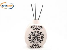 PROFUMATORE IN PORCELANA CON FANTASIA NERA CON MIDOLLINI