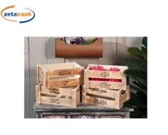 CASSETTA IN LEGNO 25X15XH11 CM DEC E COL ASS