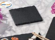 VASSOIO QUADRATO IN ARDESIA 25X25