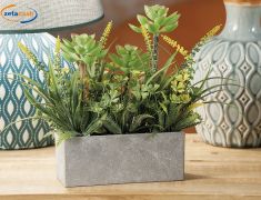 VASO CON LAVANDA ASS4COL 17X6,5XH23,5