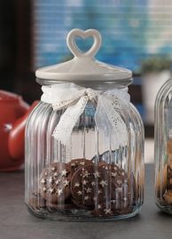 BARATTOLO IN VETRO CON TAPPO IN CERAMICA