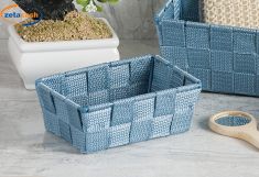 CESTINO QUADRATO IN POLIESTERE CM 14X14X H 5