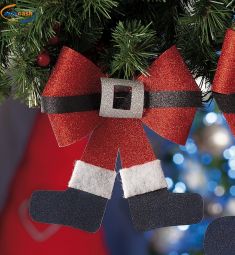 FIOCCO POLIESTERE NATALIZIO GLITTER CM 18X21,5