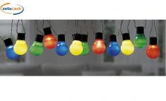 CATENA 12 LAMPADINE LED BIANCHE M3,25 TIMER ESTERNO