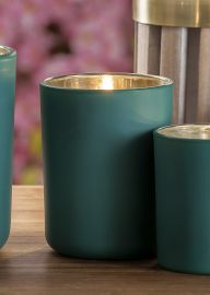 CANDELA PROFUMATA IN BICCHIERE VETRO H. 10