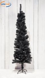 ALBERO NATALE IN PVC CHAMPERY NERO H 240 CM