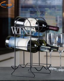 PORTABOTTIGLIE IN METALLO 6 POSTI