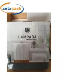 LAMPADA CON BASE IN CERAMICA EFFETTO MARMO CM 11x6.5xH9