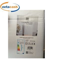 LAMPADA CON BASE IN CERAMICA EFFETTO MARMO CM 18X9.5XH54.5