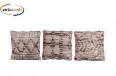 CUSCINO ARREDO POLYCOTTON MARRONE BEIGE 45X45 ASS