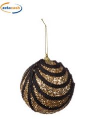 SFERA NATALIZIA IN POLISTIROLO GRITTERATA CM 10