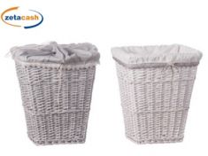 PORTABIANCHERIA RETTANGOLARE IN SALICE CM 47 X 36 X H 52