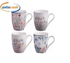 TAZZA IN PORCELLANA STAMPATA DIAM 8 CM H 10.5 CM