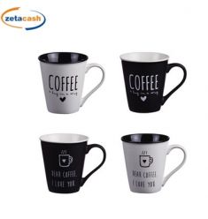 TAZZA COLAZIONE COLORI E DECORI ASS D9XH10 CM