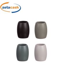 PORTA SPAZZOLINO IN CERAMINCA DIAM 8.5 X H 11 CM