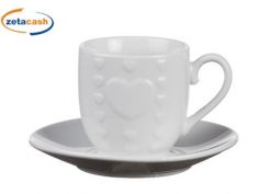 SERVIZIO CAFFE PORCELLANA PER 6 PERSONE