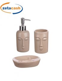 ACCESSORI BAGNO IN CERAMICA 3 PEZZI