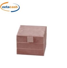 COFANETTO PORTAGIOIE IN VELLUTO QUADRATO CON 3 APERTURE