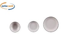 SERVIZIO PIATTI IN CERAMICA CREMA TINTA UNITA 18 PEZZI