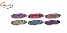VASSOIO OVALE IN CERAMICA CON DECORO CM24 X 16 X H 3