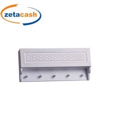 APPENDINO A 5 GANCI IN MDF BIANCO CM 41.5X7.5XH19