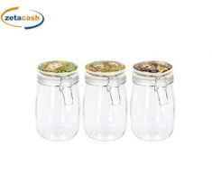 BARATTOLO IN VETRO CON TAPPO ERMETICO IN CERAMICA