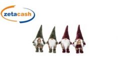 FOLLETTO NATALIZIO CAPPELLO VELLUTO H 65 CM ASS