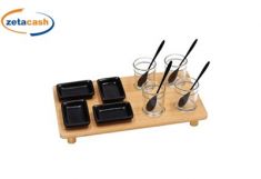 SET 12 ACCESSORI FINGER FOOD VASSOIO BAMBOO