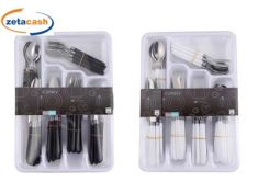 SET 36 POSATE ACCIAIO MANICO POLIPROPILENE NERO