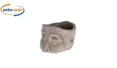 FIORIERA A FORMA DI TESTA IN CEMENTO CM 19X15XH13