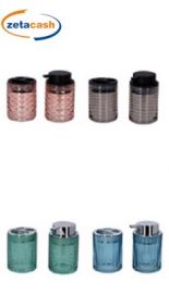 DISPENSER PORTA SAPONE E PORTA SPAZZOLINI IN VETRO