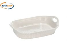 PIROFILA PORCELLANA RETTANGOLARE BIANCA