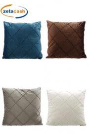 CUSCINO ARREDO VELLUTO EFFETO TRAPUNTATO 45X45 CM ASS