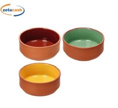 CIOTOLA TERRACOTTA TONDA SMALTATA D16 CM