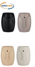 BRUCIA OLI CERAMICA TESTA MOAI H15.5 D11.5CM COL ASS