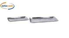 VASSOIO IN METALLO ORO E ARGENTO 40 X 20 CM