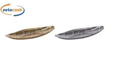 VASSOIO METALLO OVALE ORO O ARGENTO ASS 50X18CM