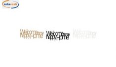 DECORAZIONE PARETE MDF 60X20 WELCOME IN MY HAPPY HOME